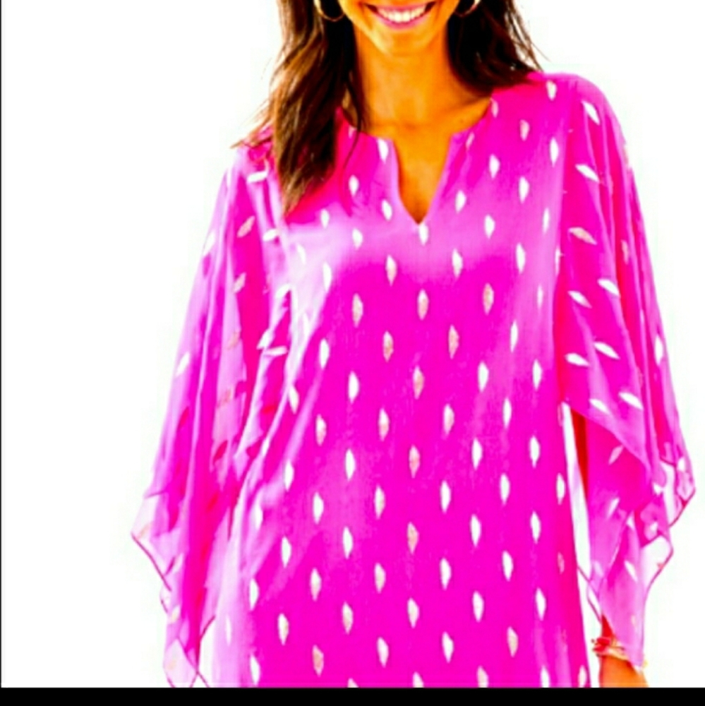 NWT Lilly Pulitzer Shalynn Silk Caftan Dress - Picture 4 of 9